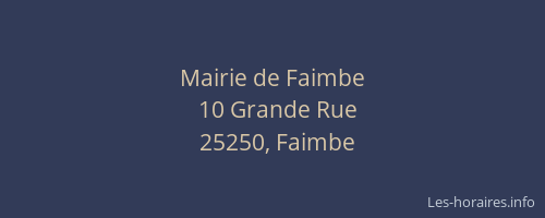 Mairie de Faimbe