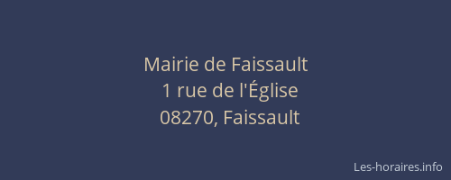 Mairie de Faissault