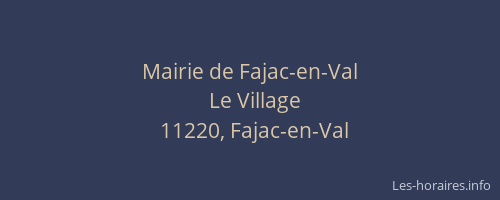 Mairie de Fajac-en-Val