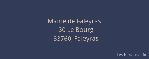 Mairie de Faleyras