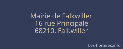 Mairie de Falkwiller
