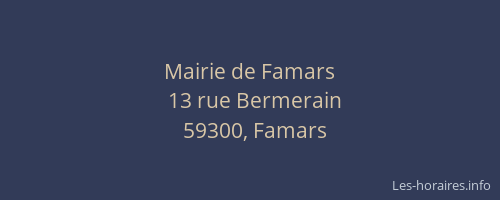 Mairie de Famars