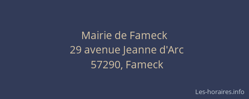 Mairie de Fameck