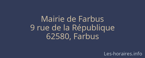 Mairie de Farbus