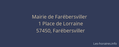 Mairie de Far&eacute;bersviller