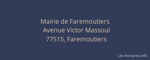 Mairie de Faremoutiers