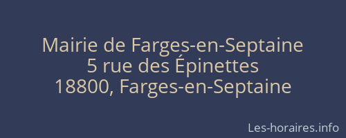 Mairie de Farges-en-Septaine
