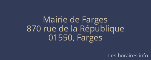 Mairie de Farges