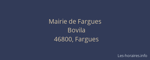 Mairie de Fargues