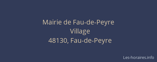Mairie de Fau-de-Peyre
