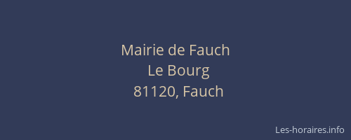 Mairie de Fauch
