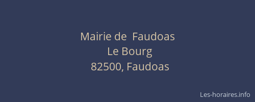 Mairie de  Faudoas