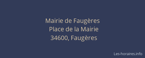 Mairie de Faugères