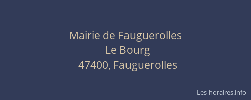 Mairie de Fauguerolles