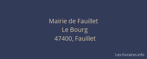 Mairie de Fauillet