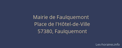Mairie de Faulquemont