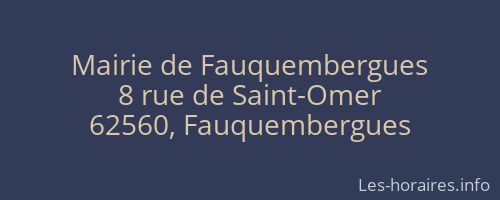 Mairie de Fauquembergues