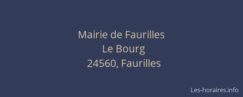 Mairie de Faurilles
