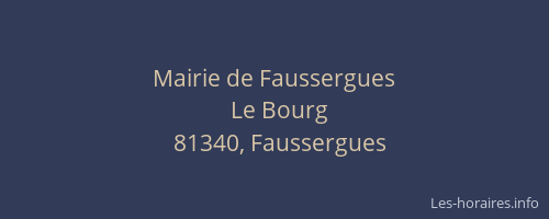 Mairie de Faussergues