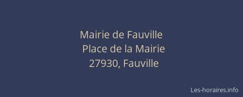 Mairie de Fauville