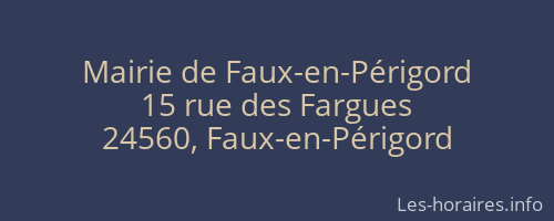 Mairie de Faux-en-Périgord