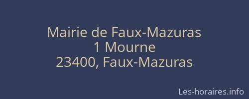 Mairie de Faux-Mazuras