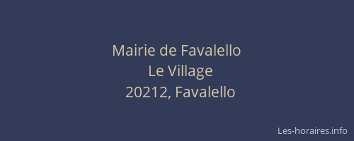 Mairie de Favalello