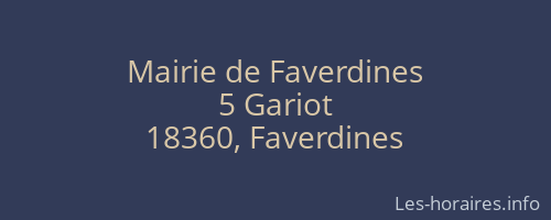 Mairie de Faverdines