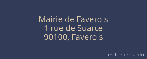 Mairie de Faverois