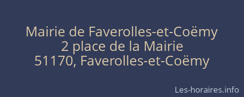 Mairie de Faverolles-et-Coëmy
