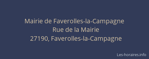 Mairie de Faverolles-la-Campagne