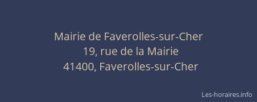 Mairie de Faverolles-sur-Cher