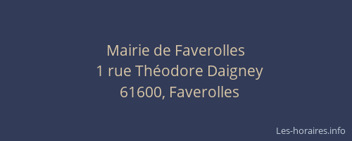 Mairie de Faverolles