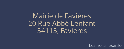 Mairie de Favières