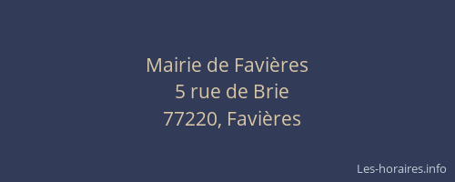 Mairie de Favières
