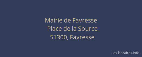 Mairie de Favresse