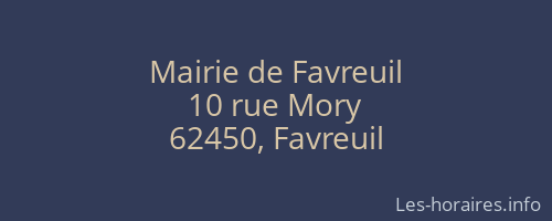 Mairie de Favreuil