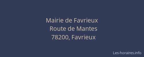 Mairie de Favrieux