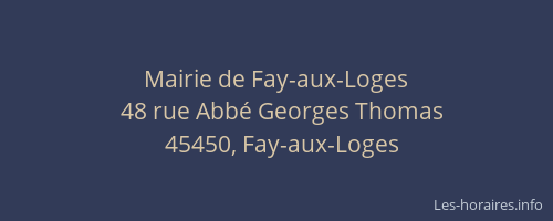 Mairie de Fay-aux-Loges