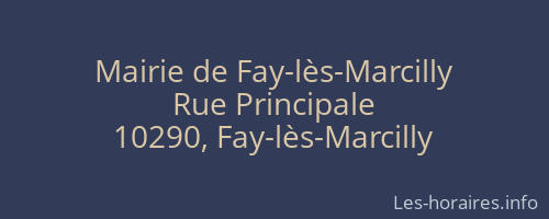 Mairie de Fay-lès-Marcilly
