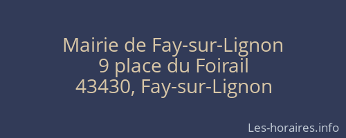 Mairie de Fay-sur-Lignon