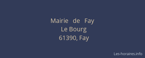 Mairie   de   Fay