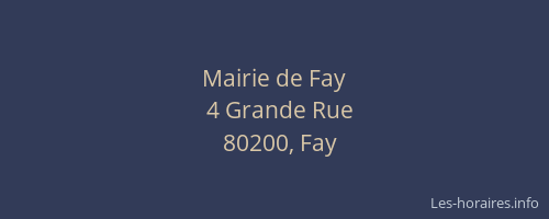 Mairie de Fay