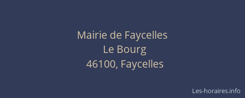 Mairie de Faycelles