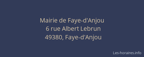 Mairie de Faye-d'Anjou