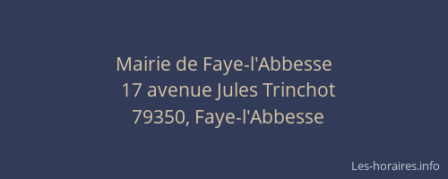 Mairie de Faye-l'Abbesse