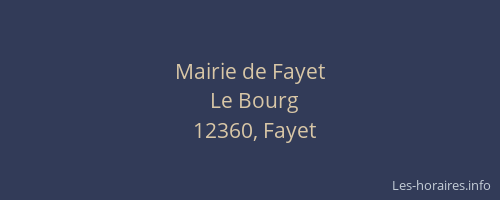 Mairie de Fayet