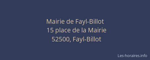 Mairie de Fayl-Billot