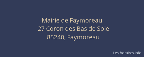 Mairie de Faymoreau