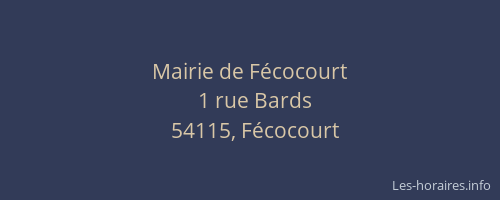 Mairie de F&eacute;cocourt